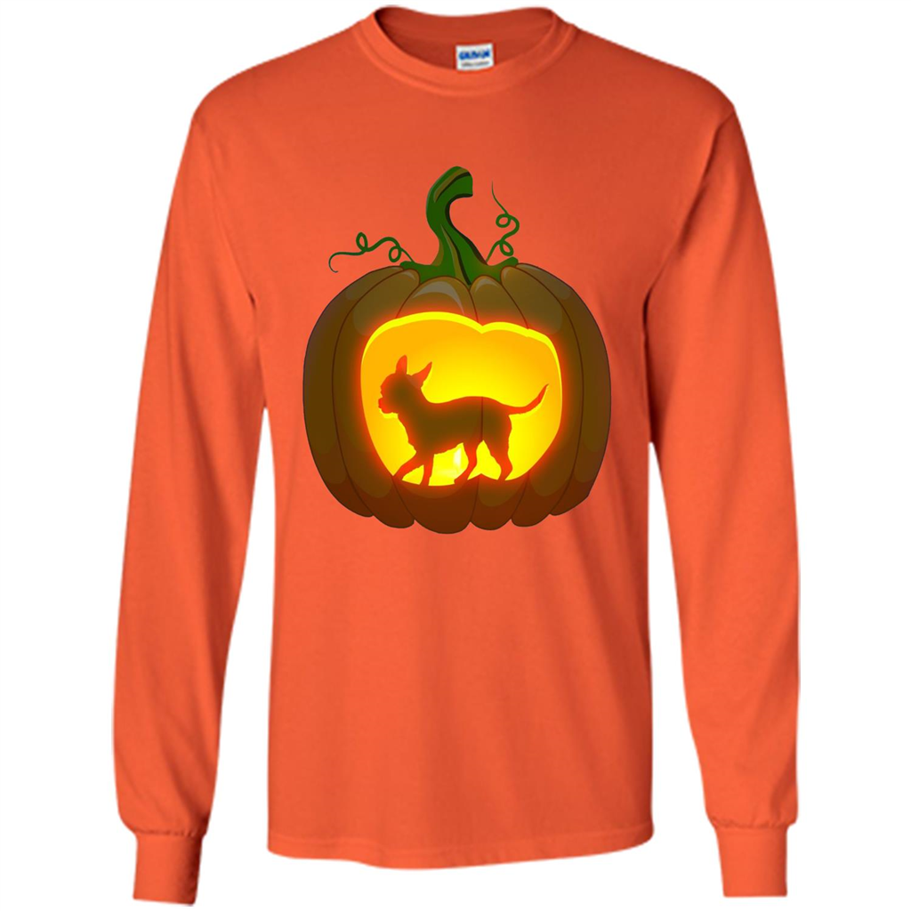 Chihuahua Pumpkin Halloween T-shirt Orange
