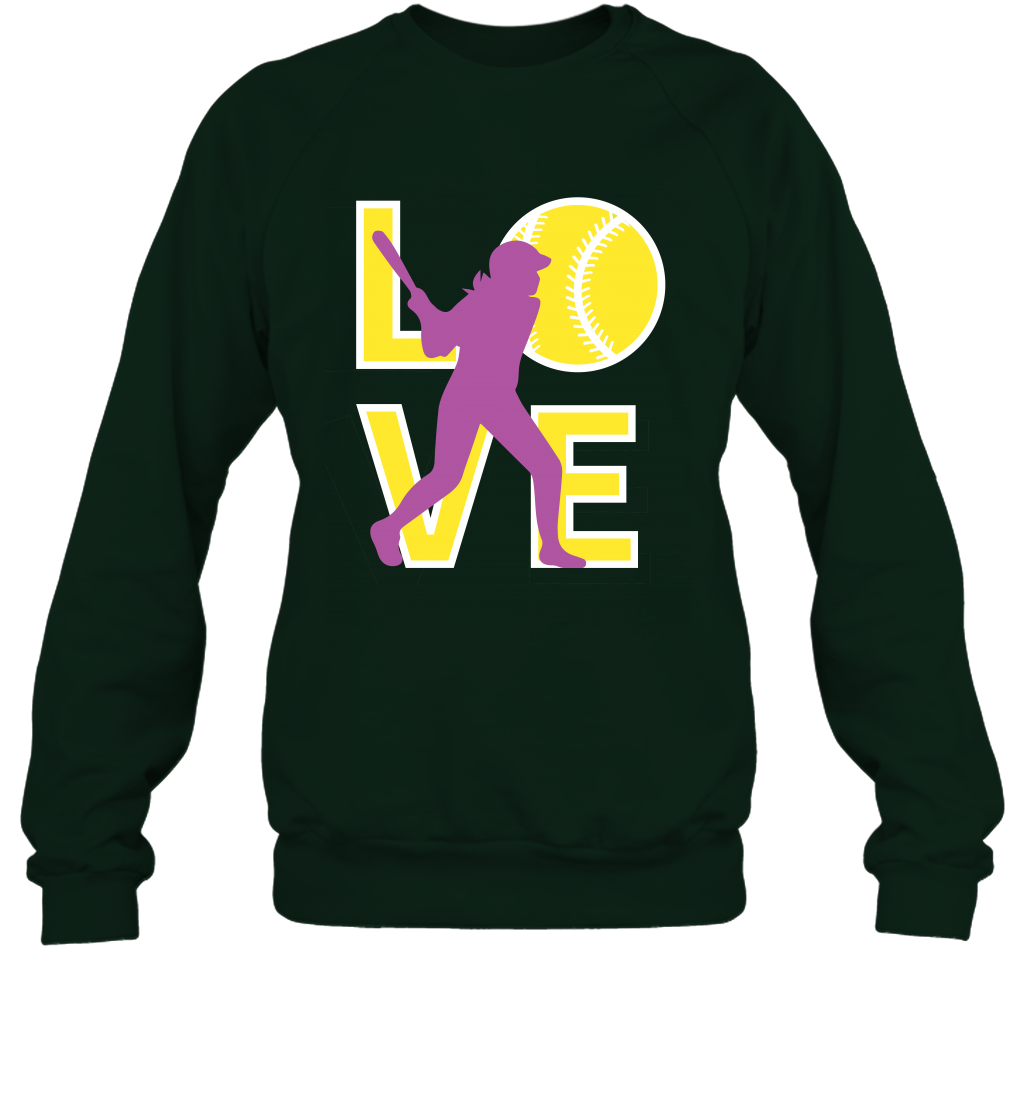 Love Baseball Shirt Sweatshirt Sweatshirt Forest