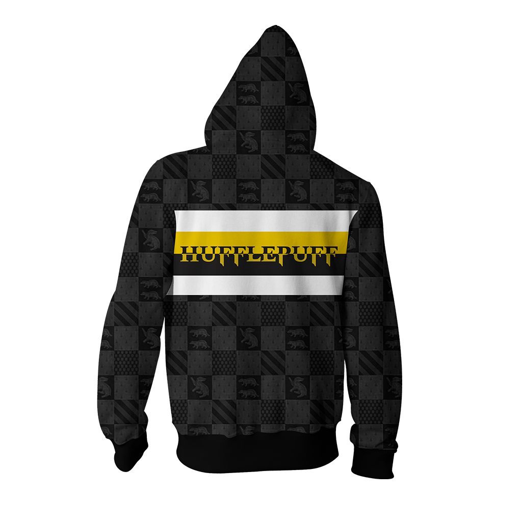 Hufflepuff House Harry Potter Simple Style Zip Up Hoodie