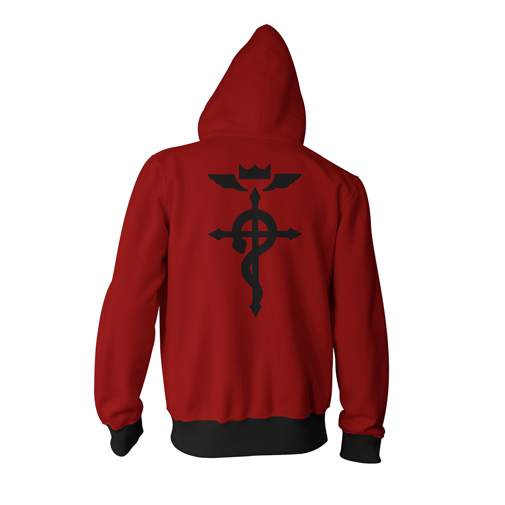 Fullmetal Alchemist Elric Edward Cosplay Zip Up Hoodie Jacket
