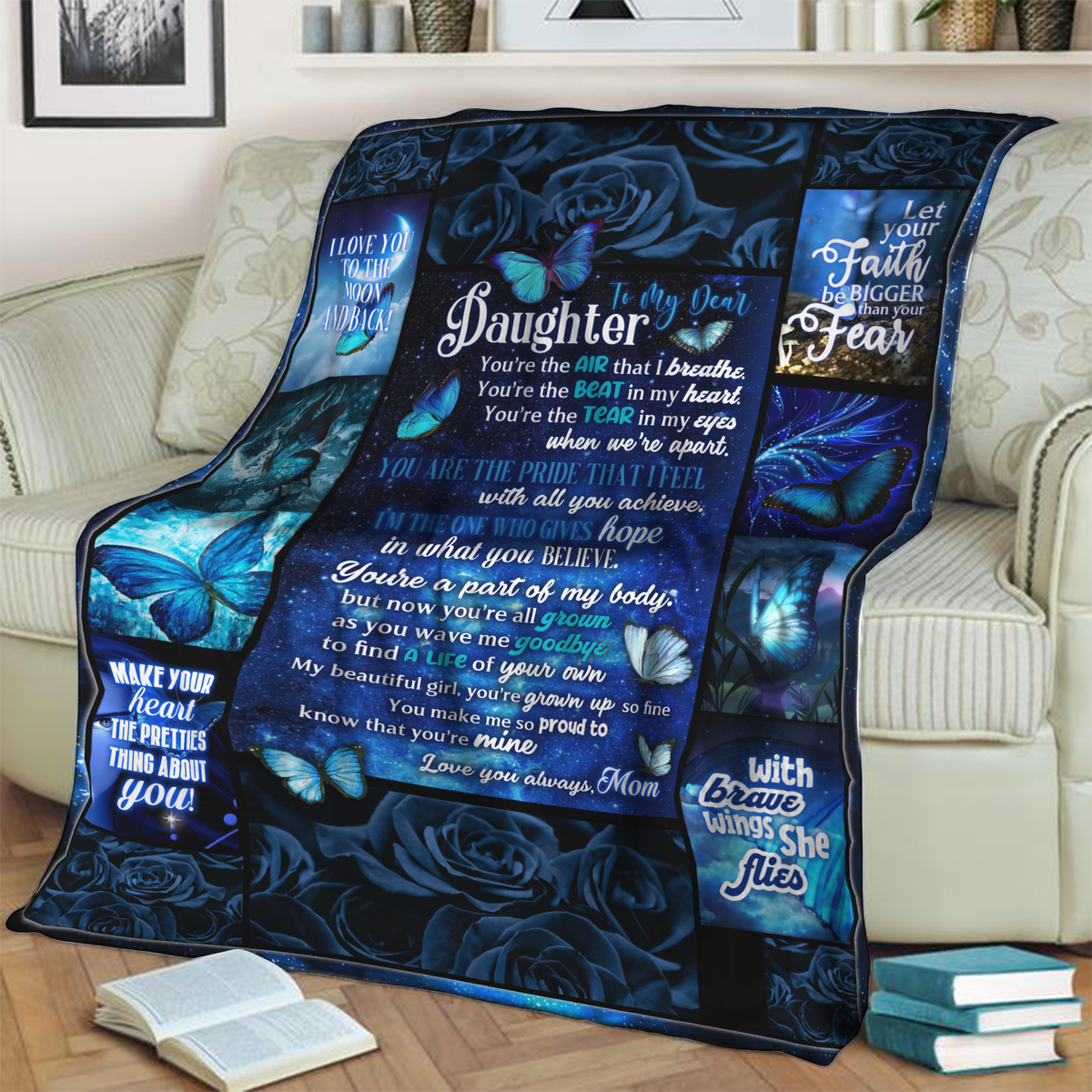 To my Dear Daughter Throw Blanket