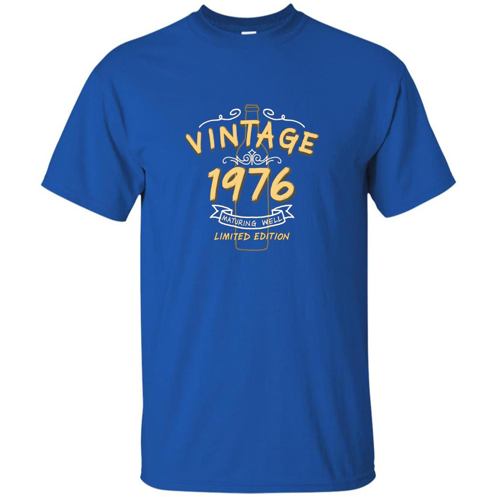 Birthday Gift T-shirt Vintage 1976 Limited Edition T-shirt Royal