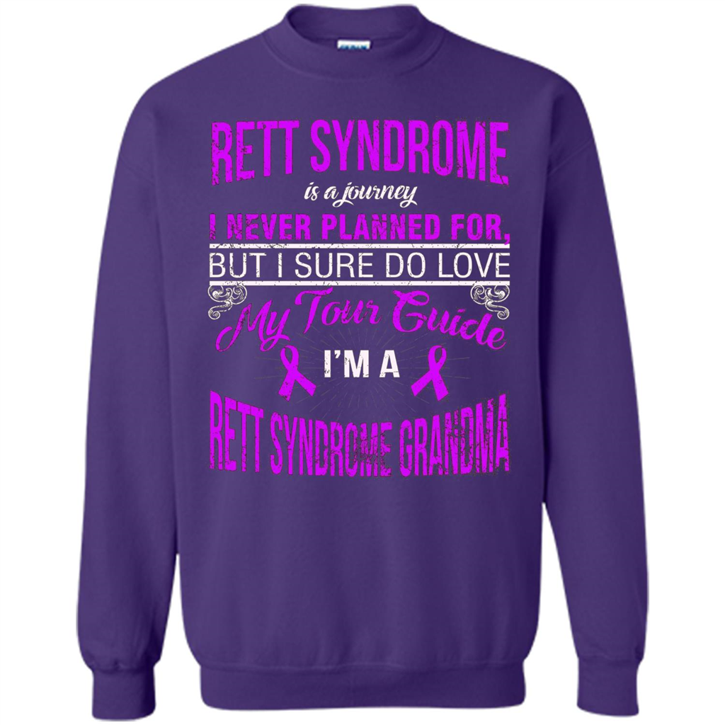 I Love My Tour Guide I'm A Rett Syndrome Grandma T-shirt Orange