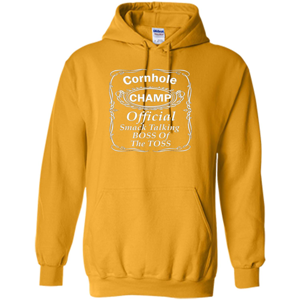 Cornhole Champ Distressed T-shirt Gold