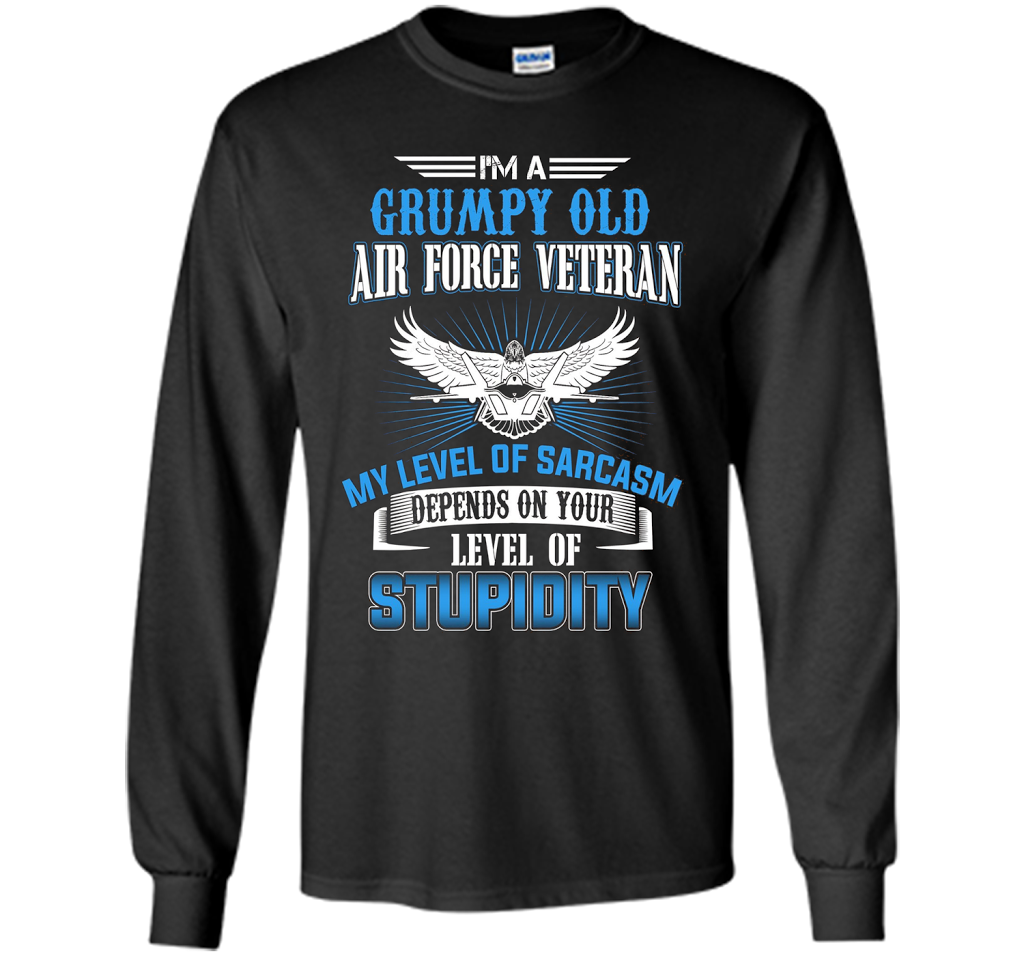 I'm A Grumpy Old Air Force Veteran T-shirt Black S