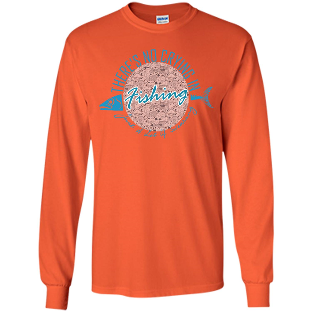 Fishing T-shirt No Crying Fishing Orange