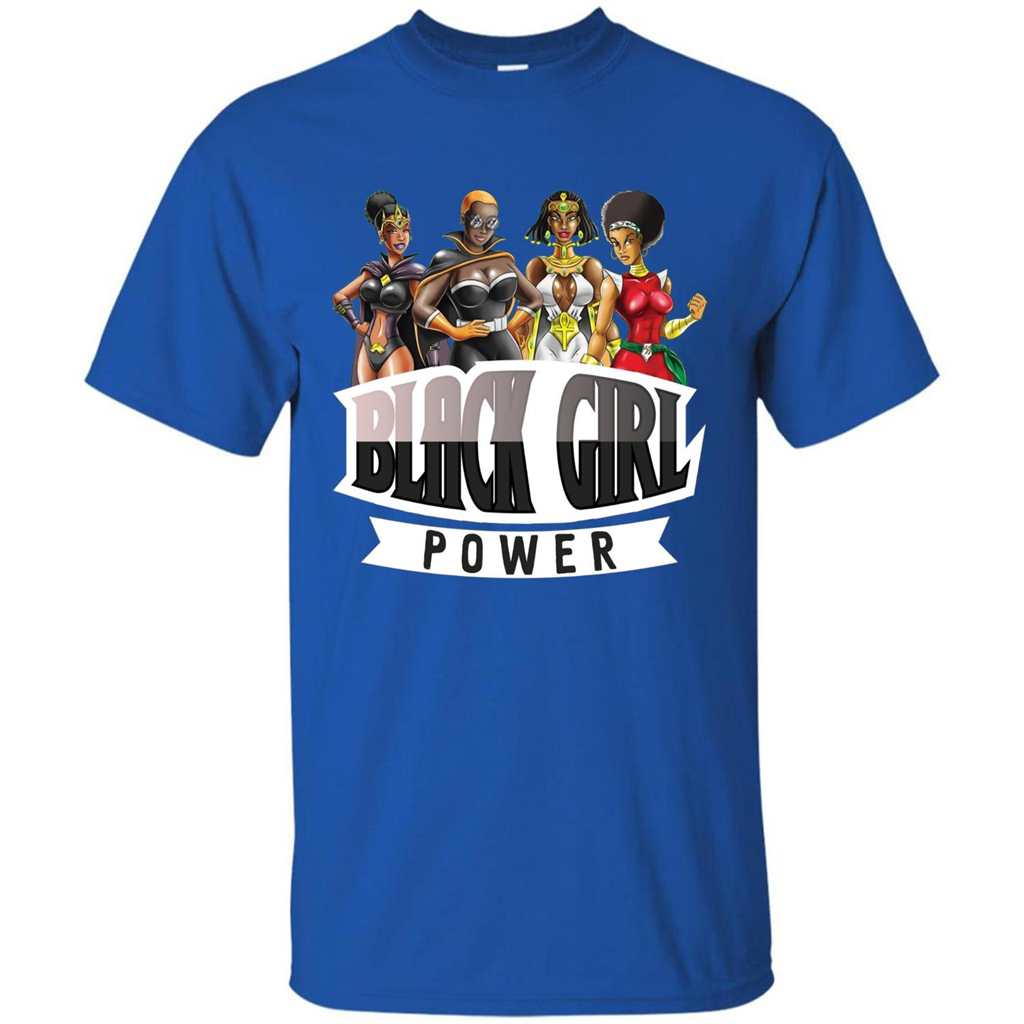 Super Hero Black Girl Power T-Shirt Royal