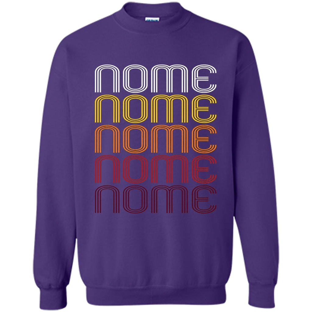 Nome, Vintage Style Alaska T-shirt Orange