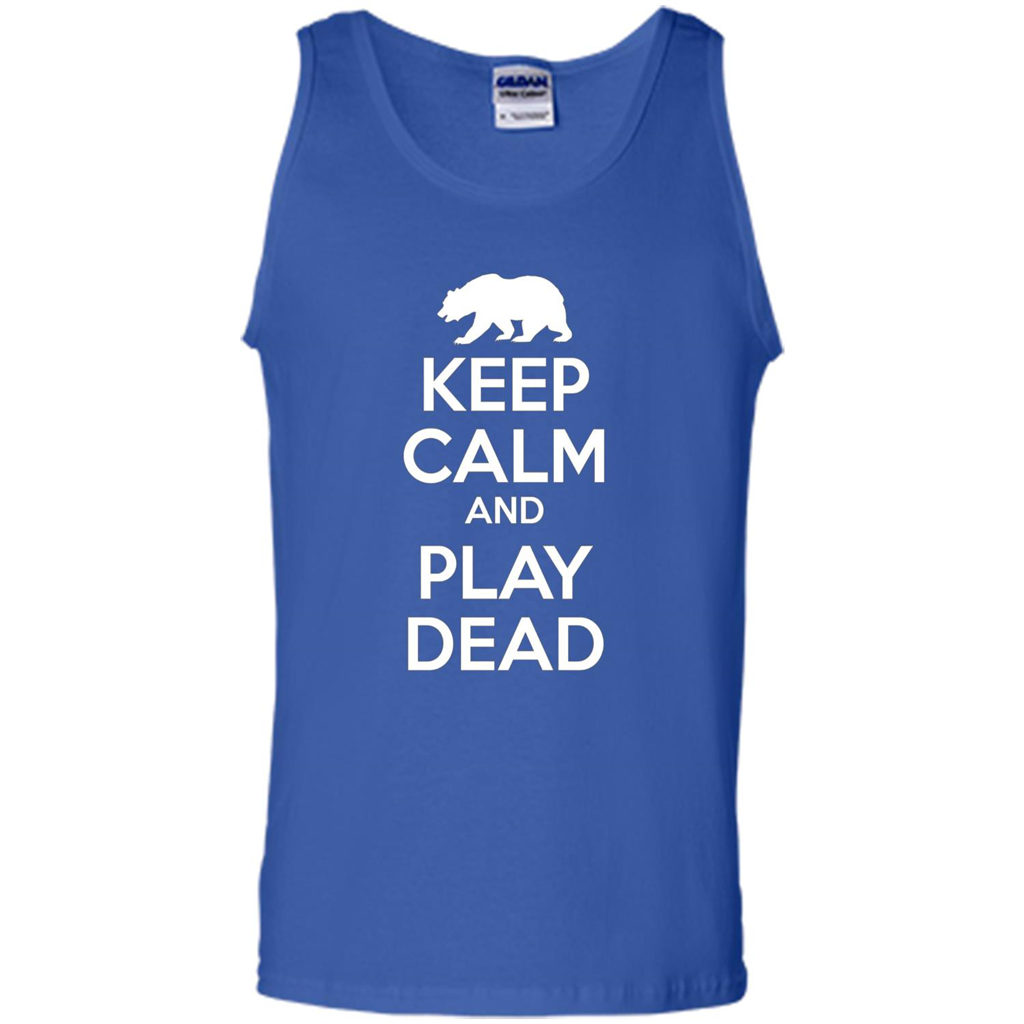 Keep Calm and Play Dead Bear T-shirt Royal