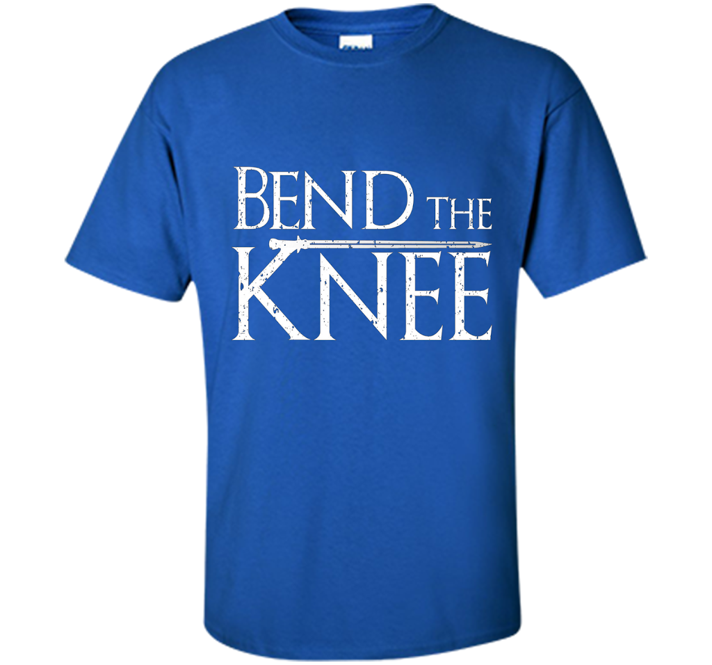 Bend The Knee Lord T-Shirt - Sword Tee cool shirt Royal