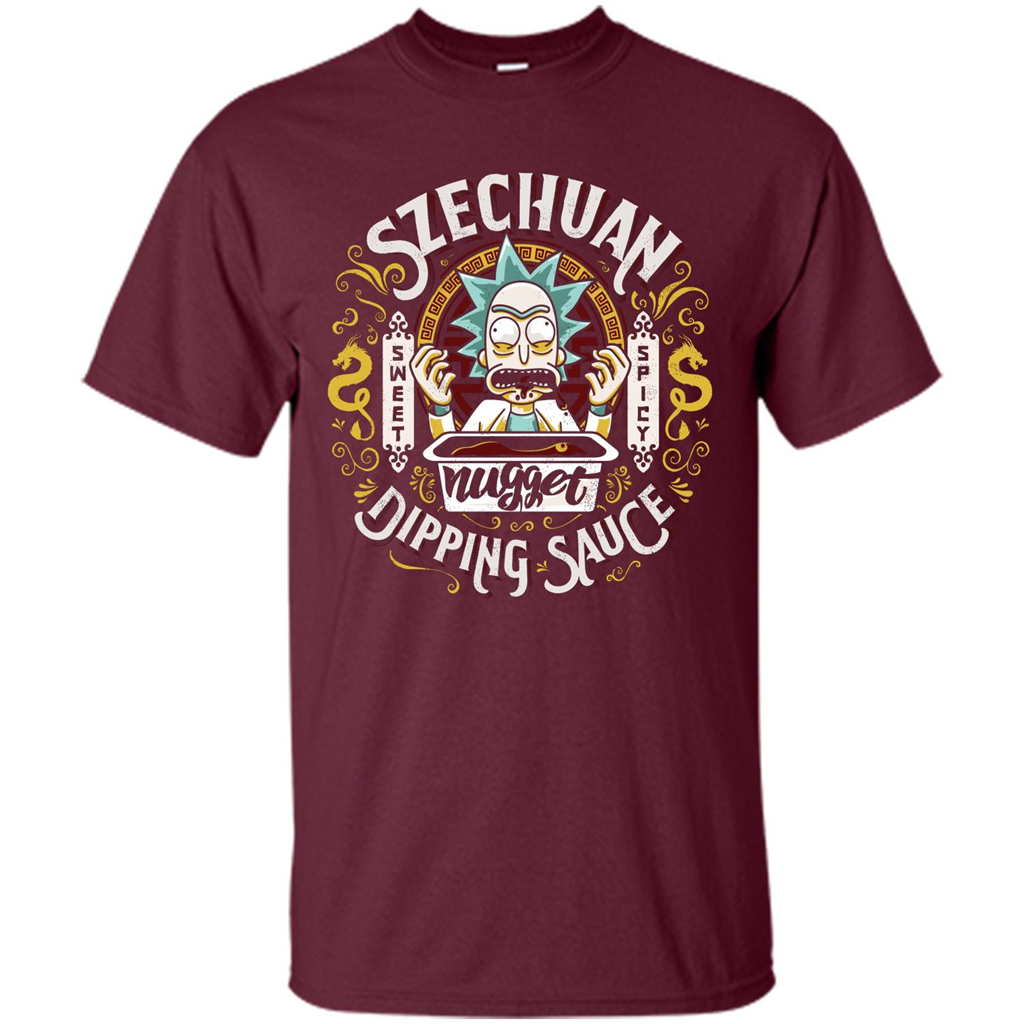 Rick and Morty T-shirt Dipping Sauce Maroon
