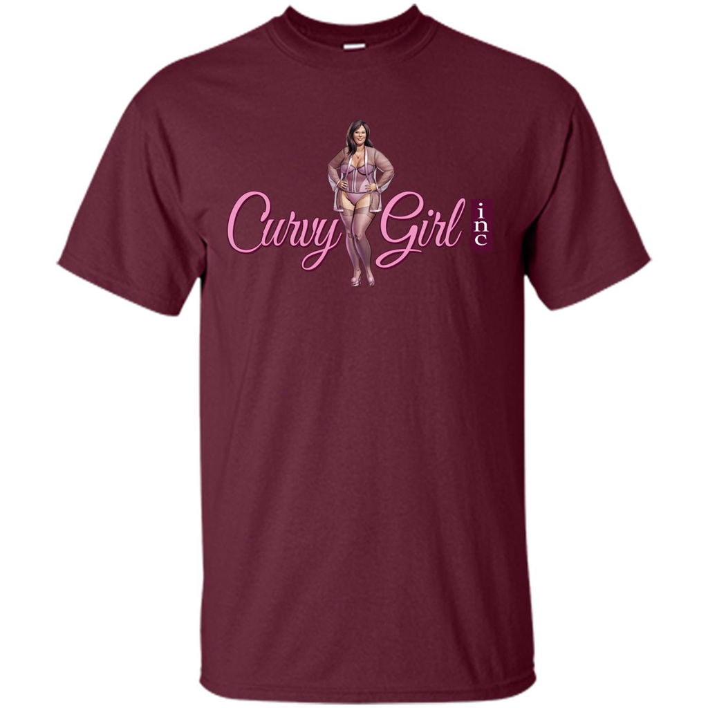 Curvy Girl T-shirt Maroon
