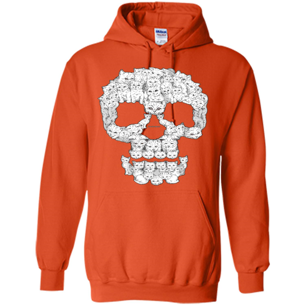 Skulls Are For Pussies Cats T-shirt Orange
