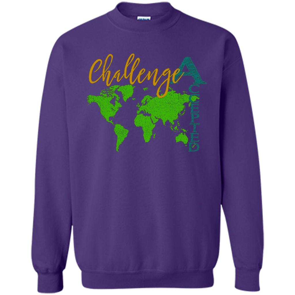 Challenge Accepted With Map For Students And Tutors T-shirt Orange