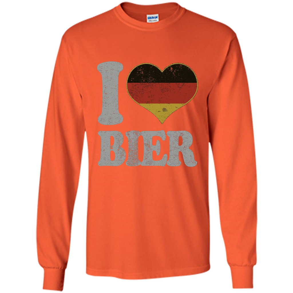 Oktoberfest T Shirt Germany Drinking Beer I Love Bier T-shirt Orange
