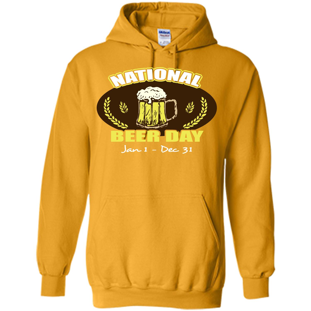 Beer T-shirt National Beer Day Jan1-Dec 31 Gold