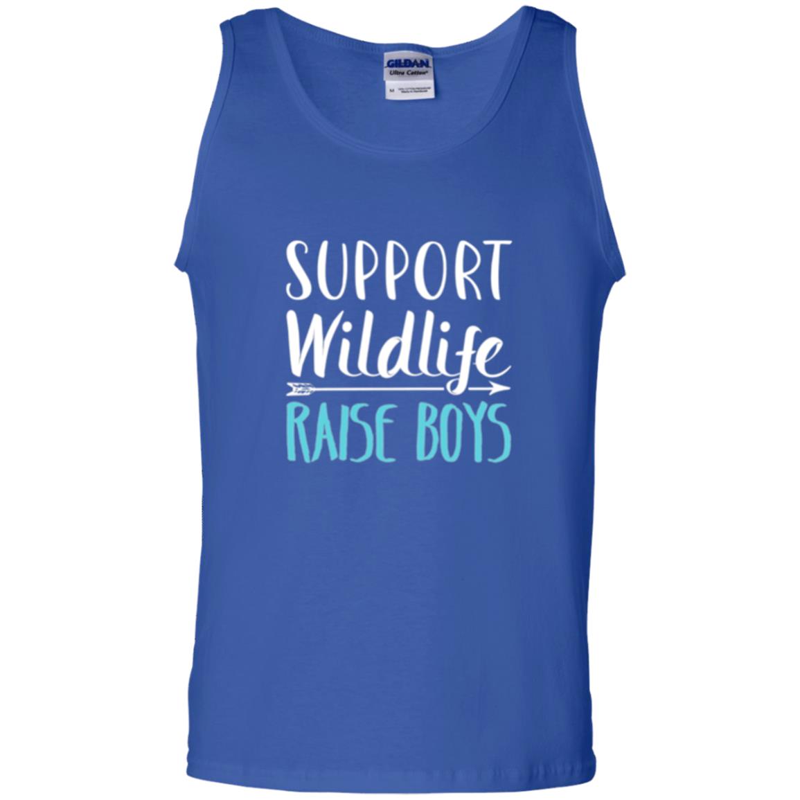 Funny Mother_s Day T-shirt Support Wildlife Raise Boys Royal
