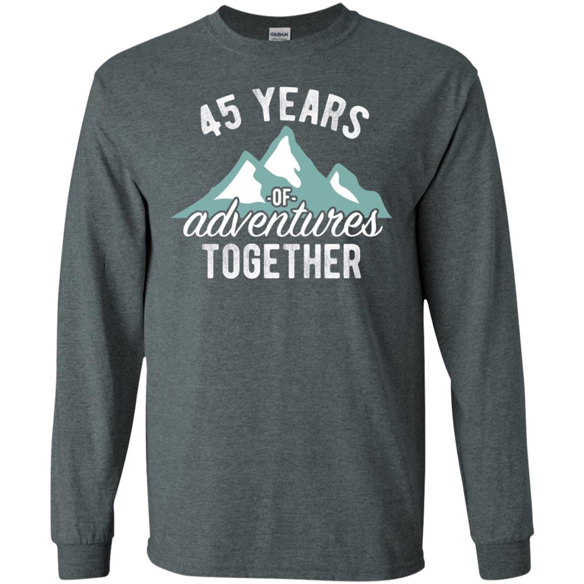 45th Anniversary T-shirt 45 Years Of Adventures Together Dark Heather