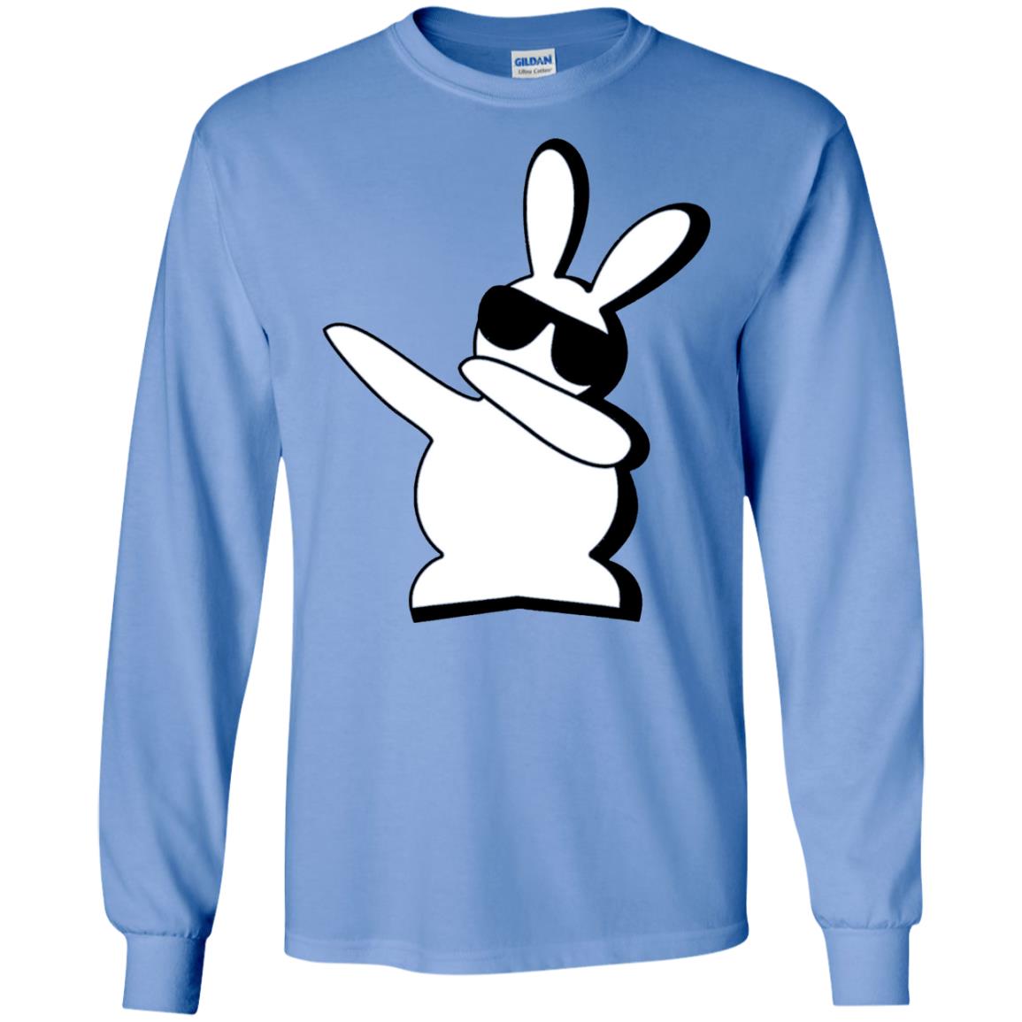 Dabbing Hip Hop Bunny Easter Shirt Carolina Blue