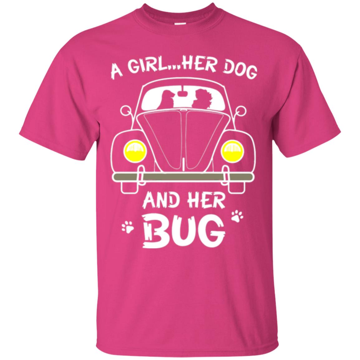 Dog Lover T-shirt A Girl Her Dog And Her Bug Heliconia