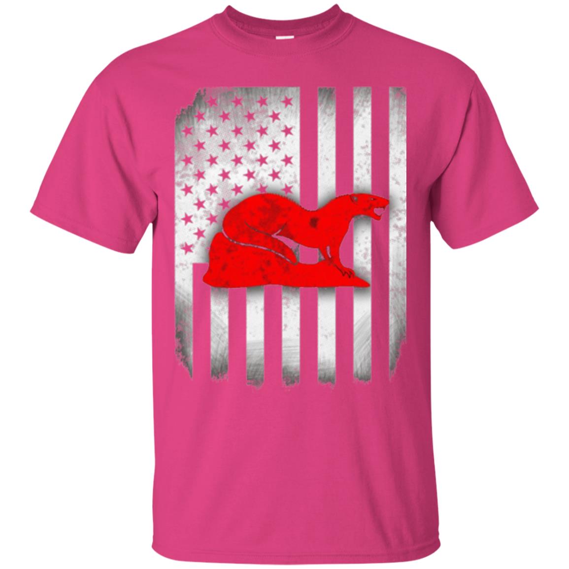 Mongoose Flag Of United States T-shirt Heliconia