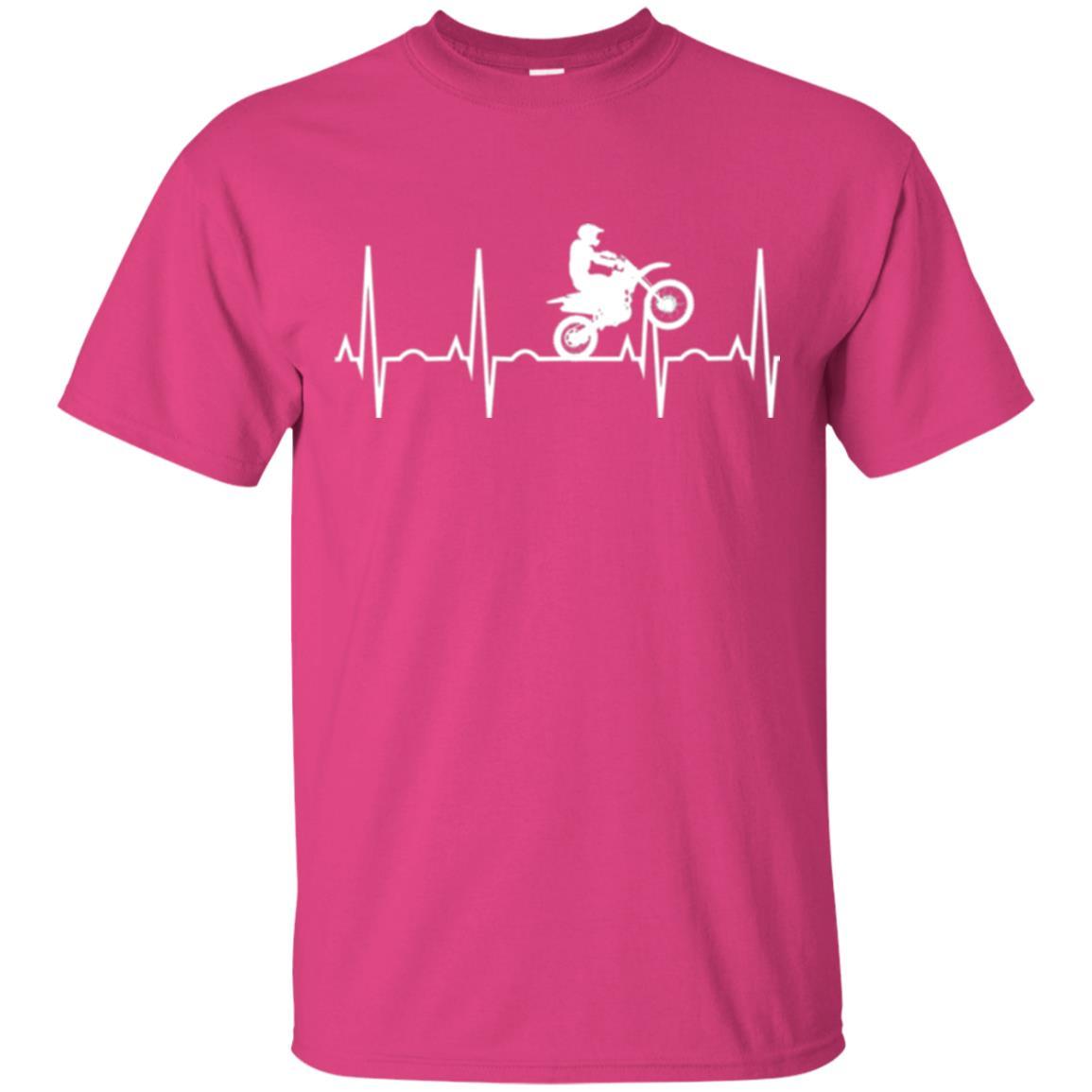 Dirt Bike Rider T-shirt Dirt Bike Heartbeat T-shirt Heliconia