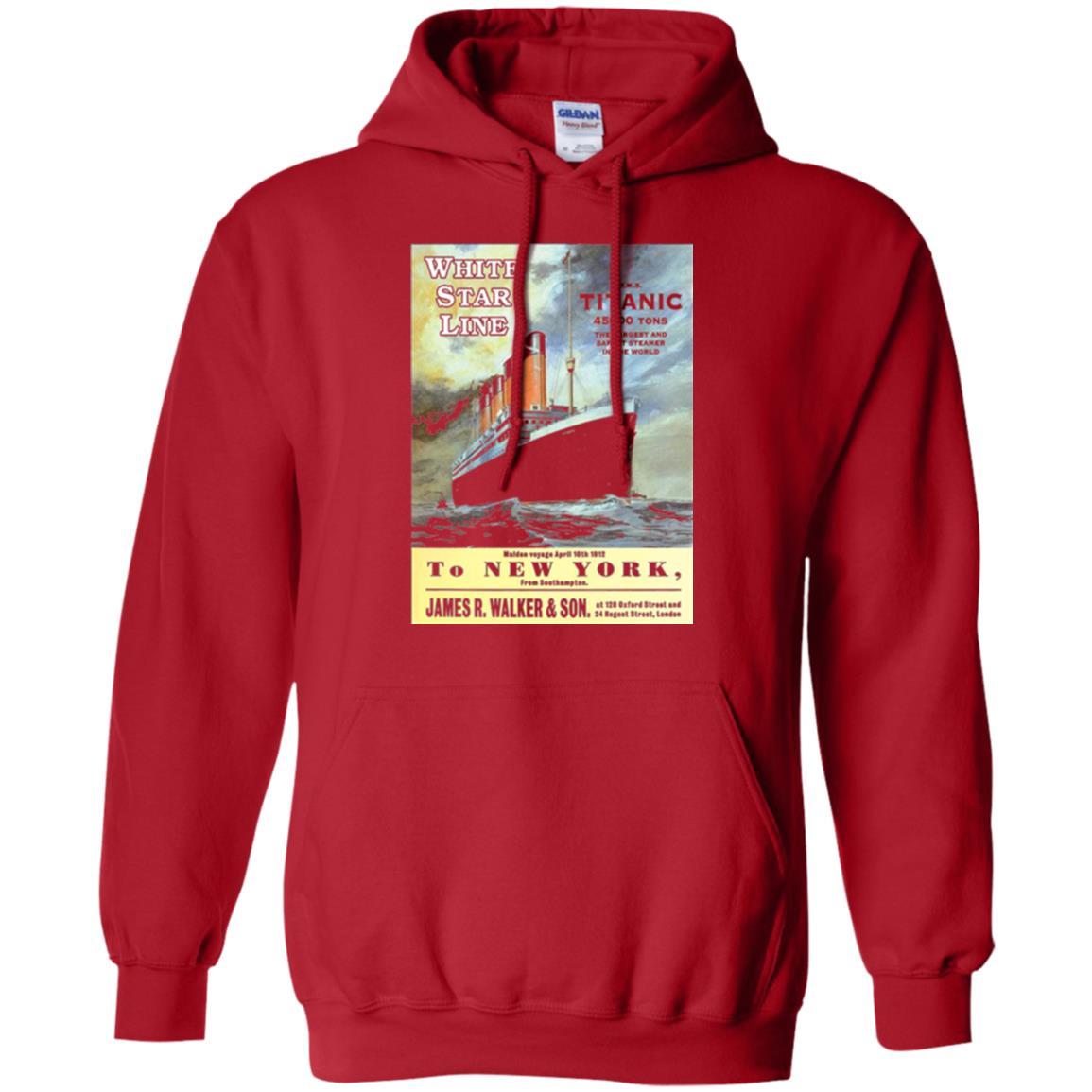Film T-shirt Sailing Ship Cruise Vintage Poster Red