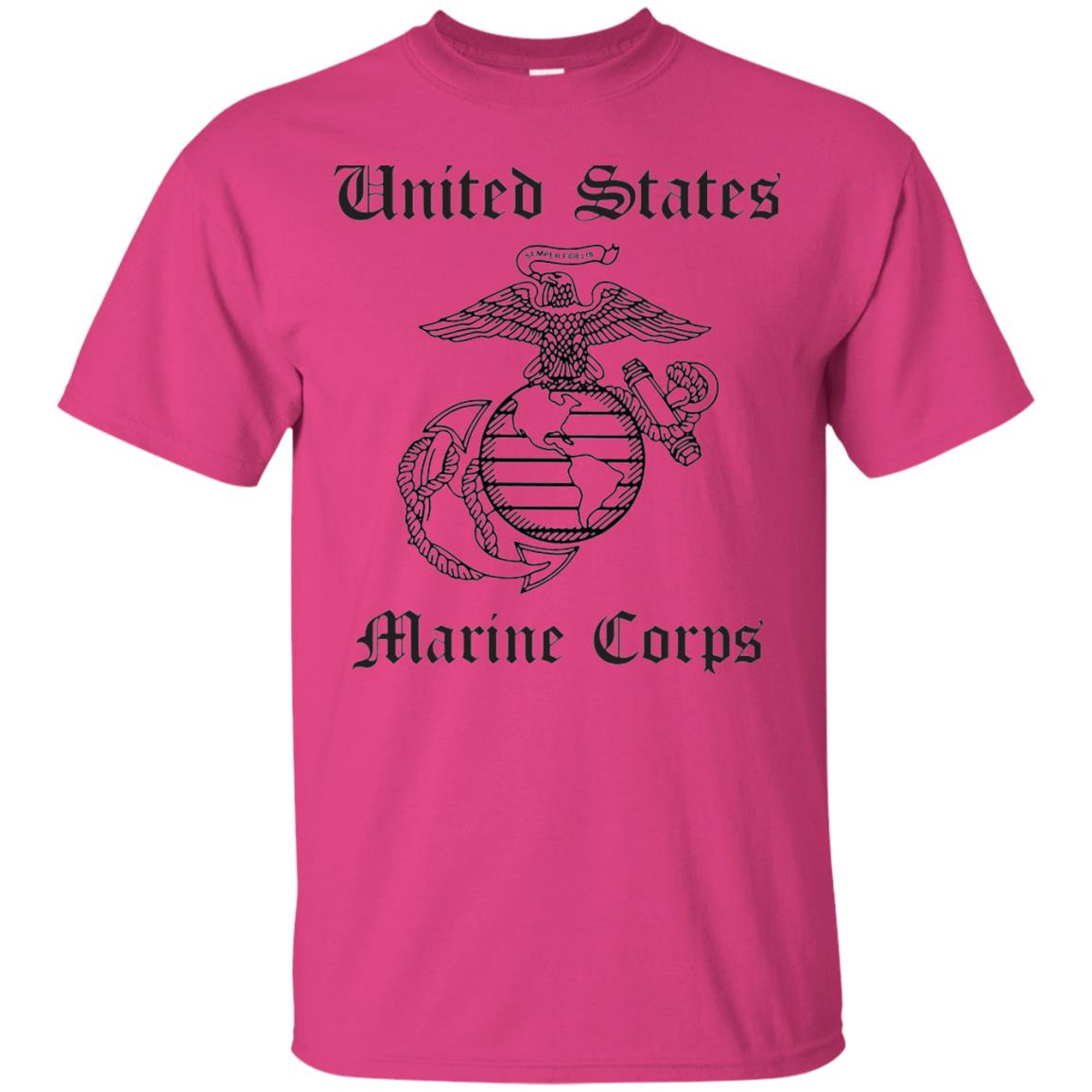 Zerogravitee United States Marine Corps T-shirt Heliconia
