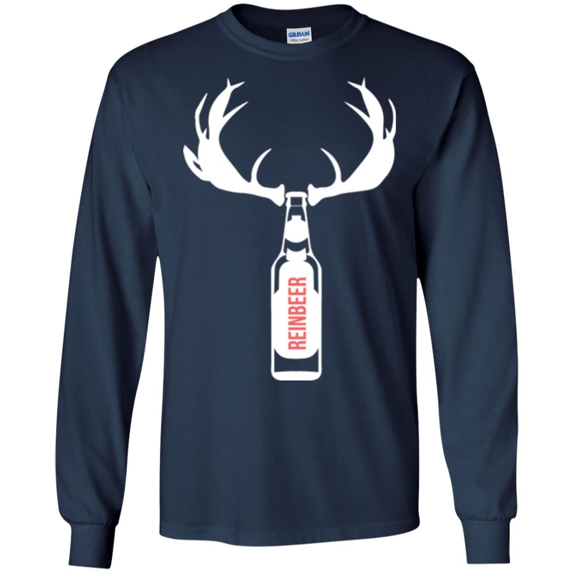 Christmas T-shirt Funny Christmas Reinbeer Navy