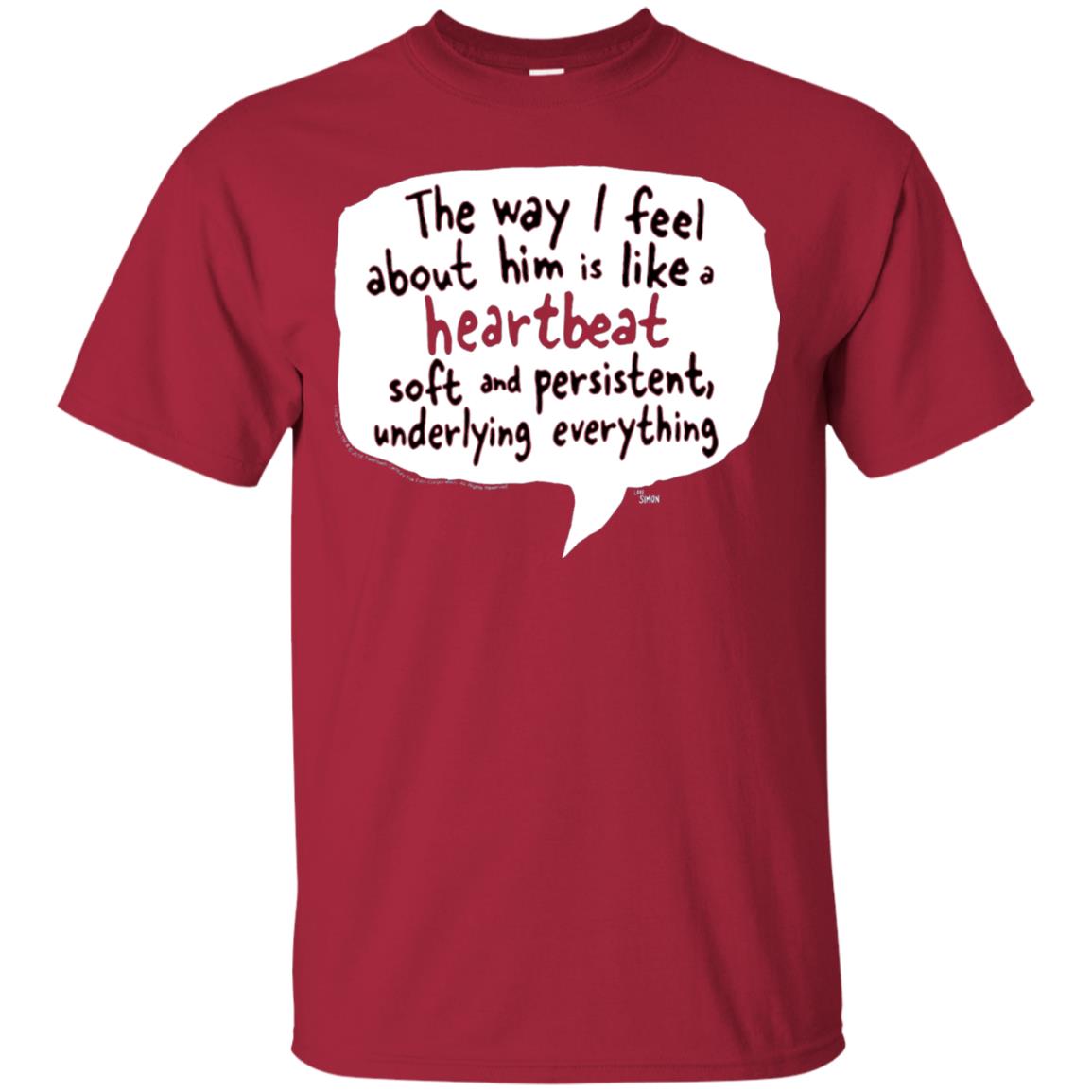 Love Simon The Way I Feel About Him Is Like A Heartbeat Soft And Persistent Underlying Everything Cardinal