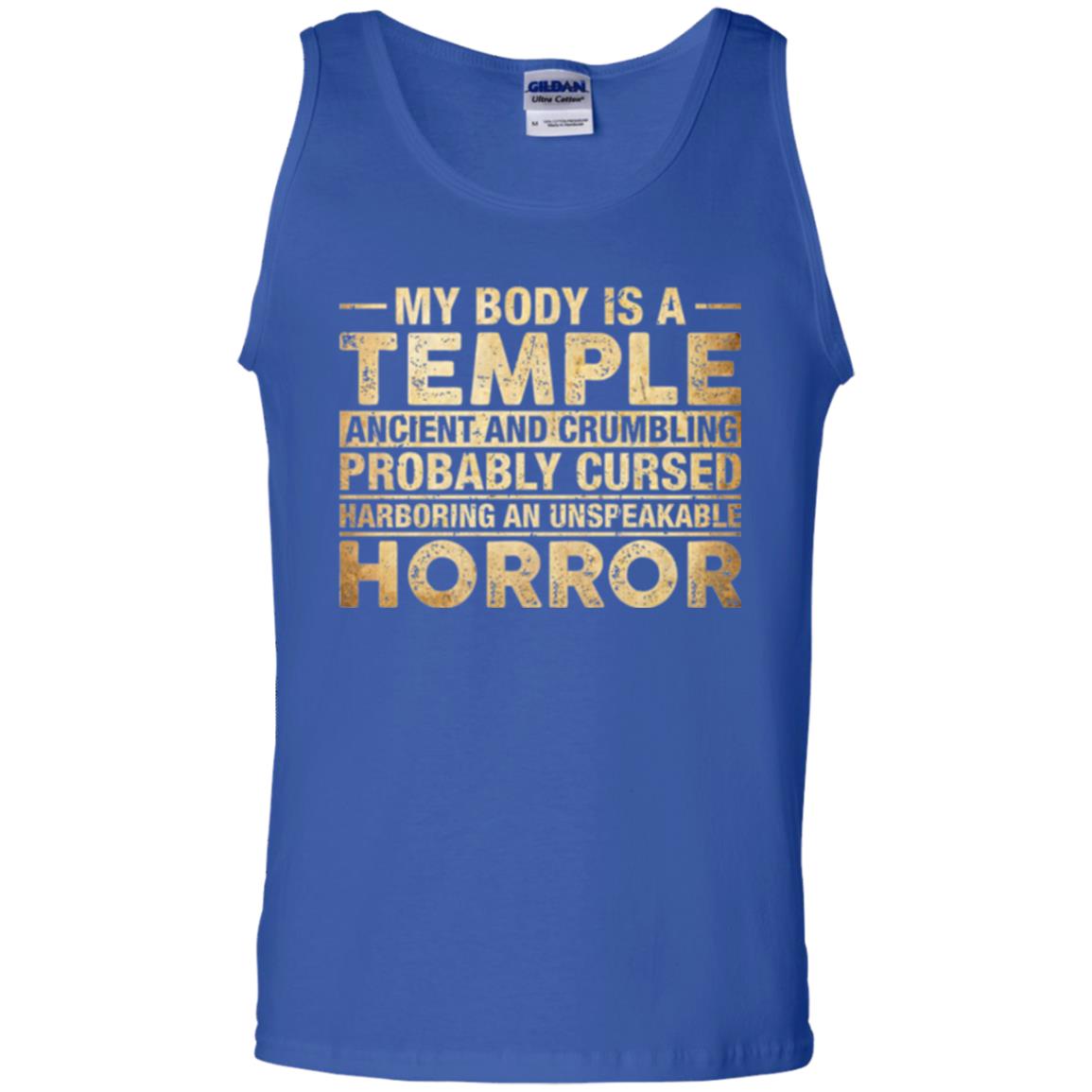 My Body Is A Temple Ancient And Crumbling Probably Cursed T-shirt Royal
