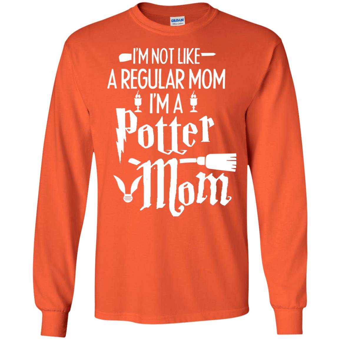 I'm Not Like A Regular Mom, I'm A Potter Mom Harry Potter Fan Shirt Orange