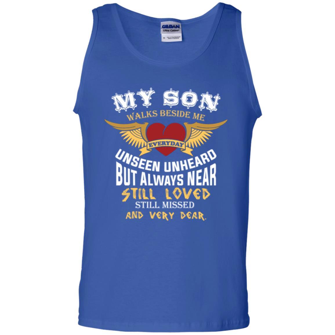 Family T-shirt My Son Walks Beside Me Everyday Royal