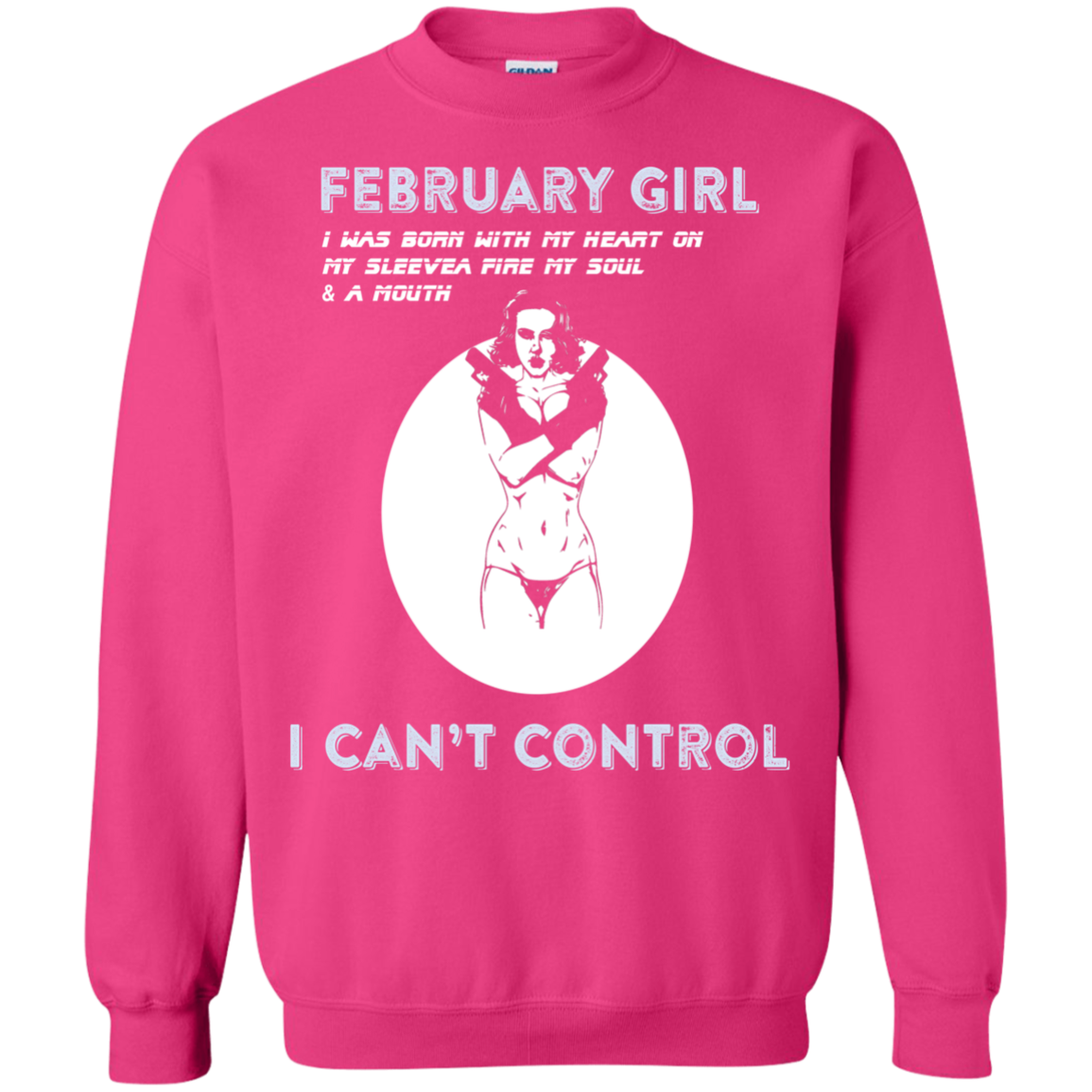 February Girl I Was Born With My Heart T-shirt Heliconia