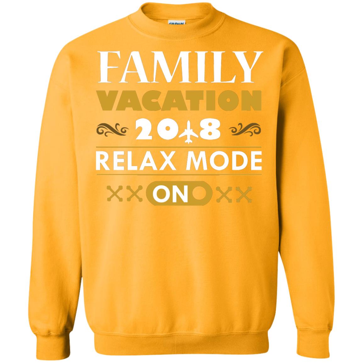 Family Vacation 2018 Relax Mode On Summer Holiday Shirt Gold