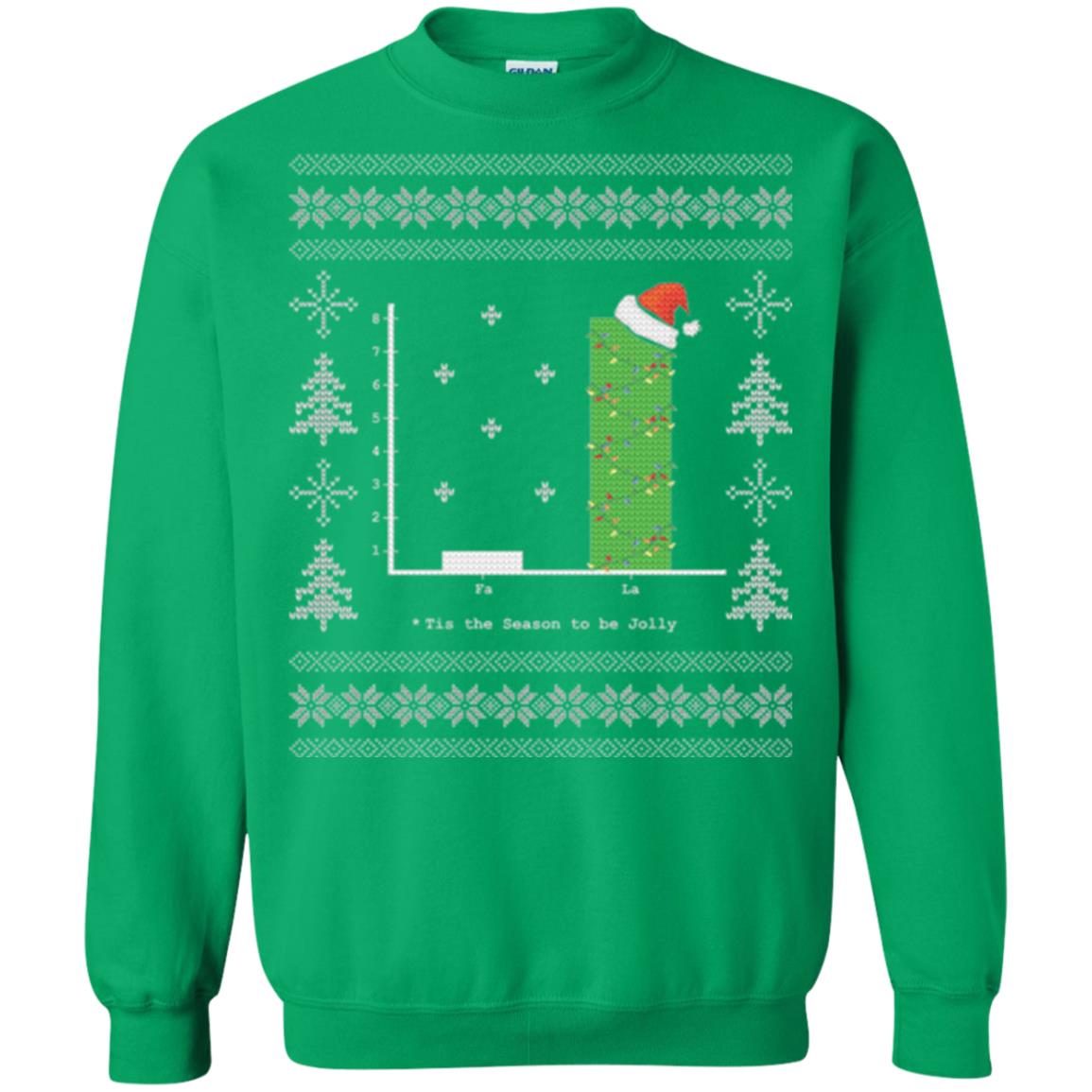 Christmas T-shirt Carol Bar Graph Irish Green