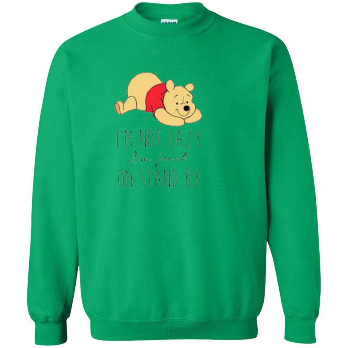 Cartoon T-shirt I'm Not Lazy I'm Just On Stand By Irish Green