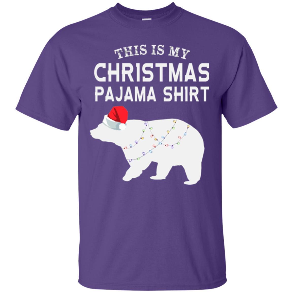 Polar Bear T-shirt This Is My Christmas Pajama Purple