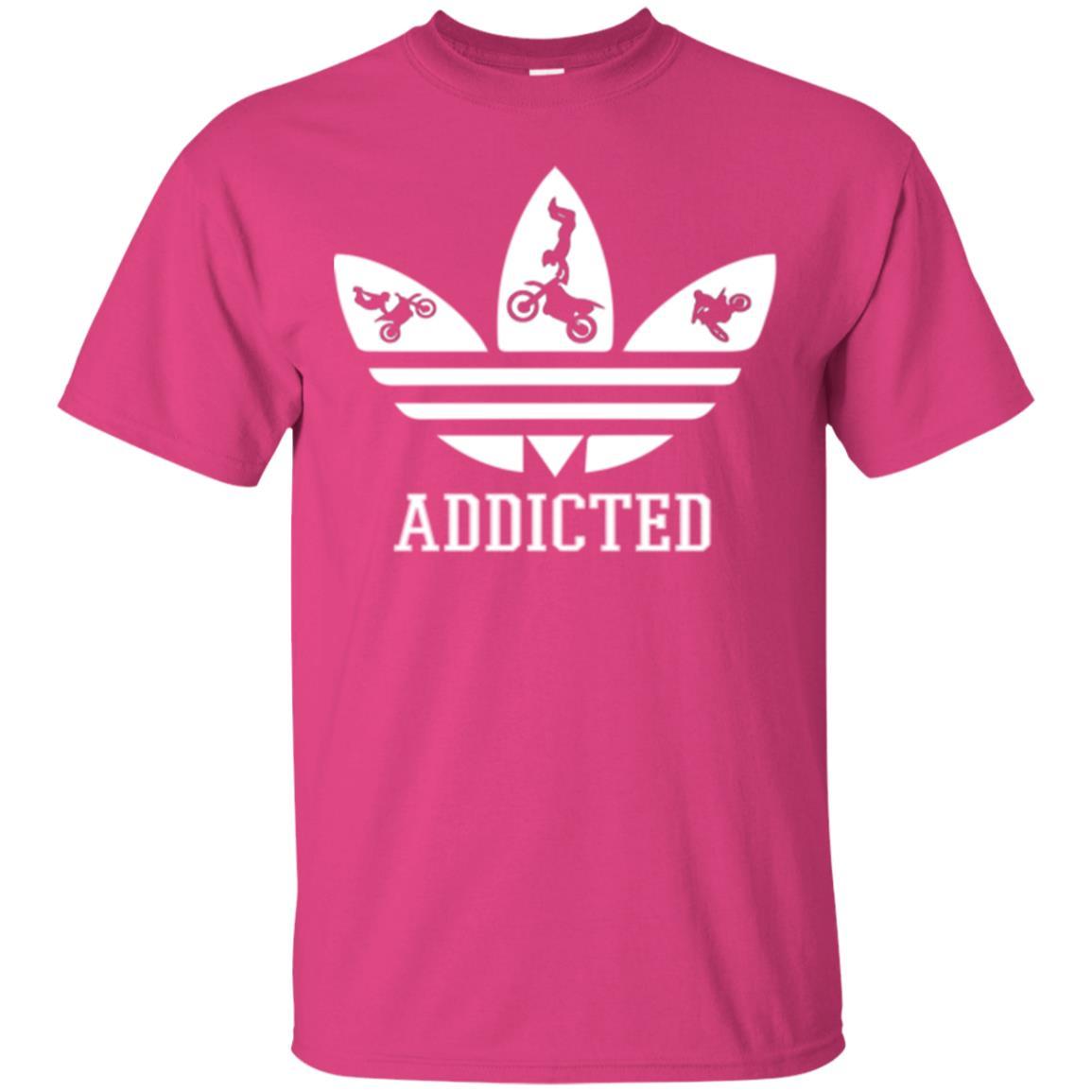 Motocross T-shirt Addicted Dirt Bike Heliconia