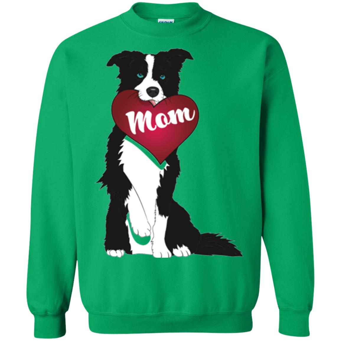 Dog Lover T-sshirt Border Collie Fetching Valentine Heart Irish Green