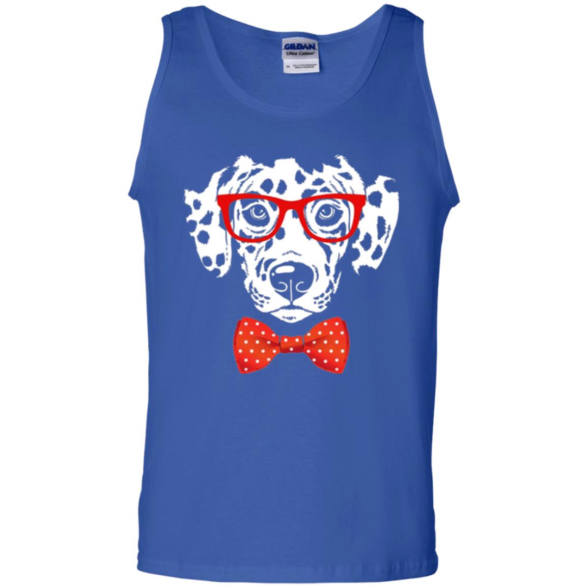 Dog Lover T-shirt Hipster Dog Dalmatian Wearing Glasses Royal