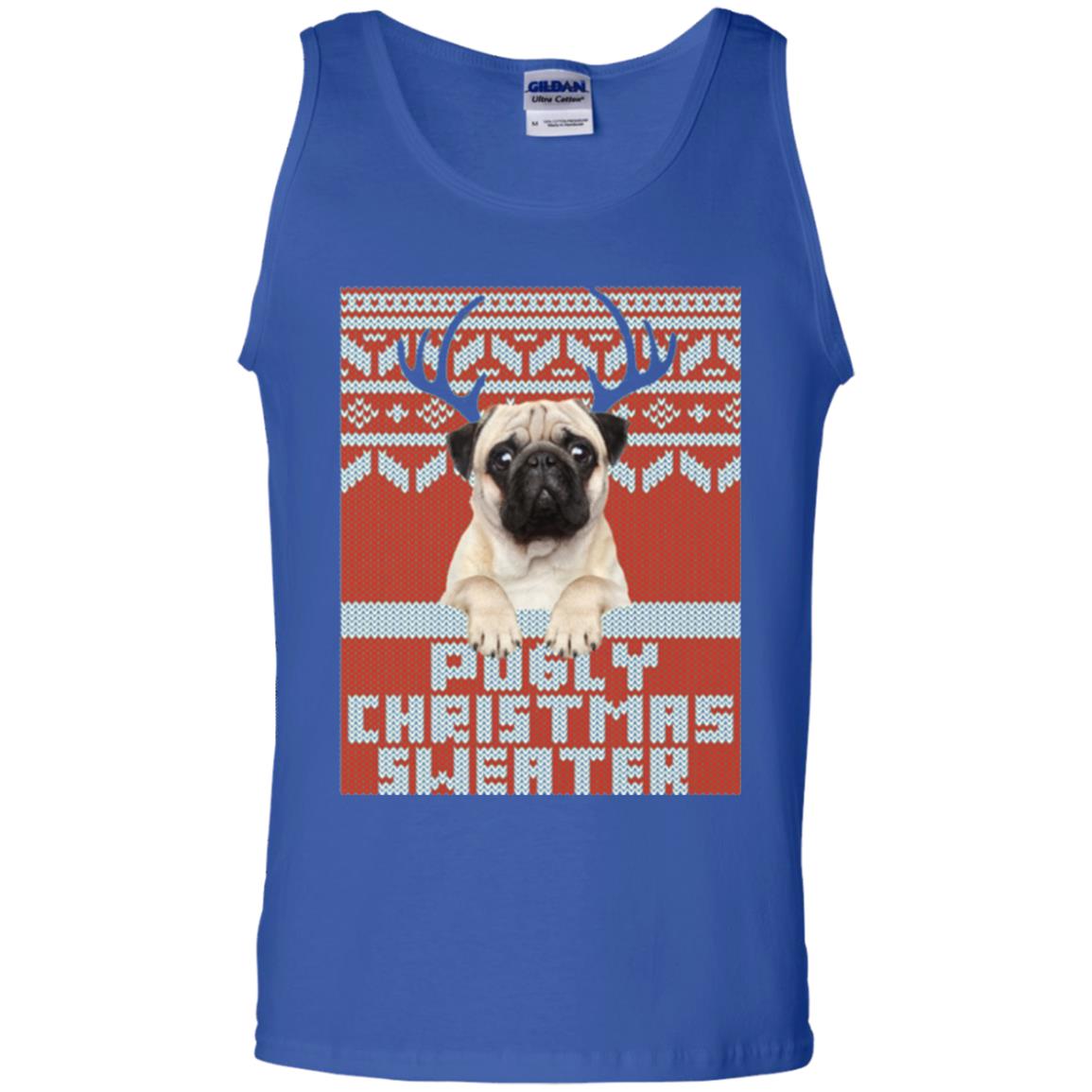 Dog Lovers T-shirt Pugly Christmas Sweater Royal