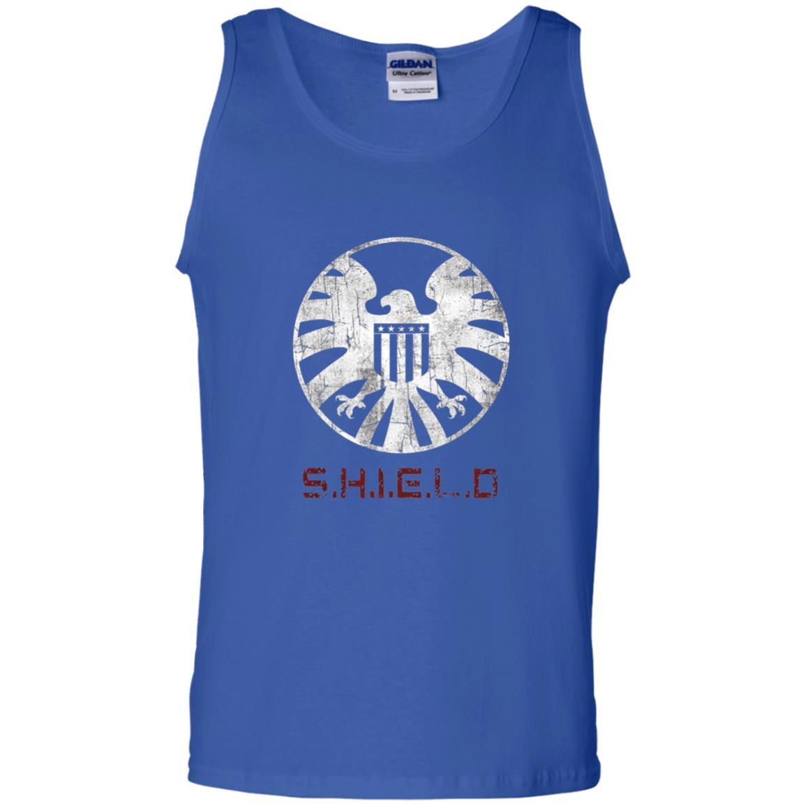 Film T-shirt Agents Of Shield Distressed Logo Graphic Royal