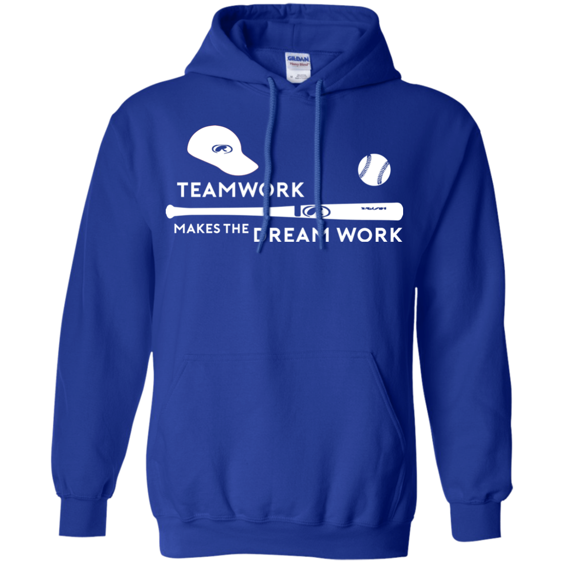 Baseball T-shirt Teamwork Makes The Dream Work Royal