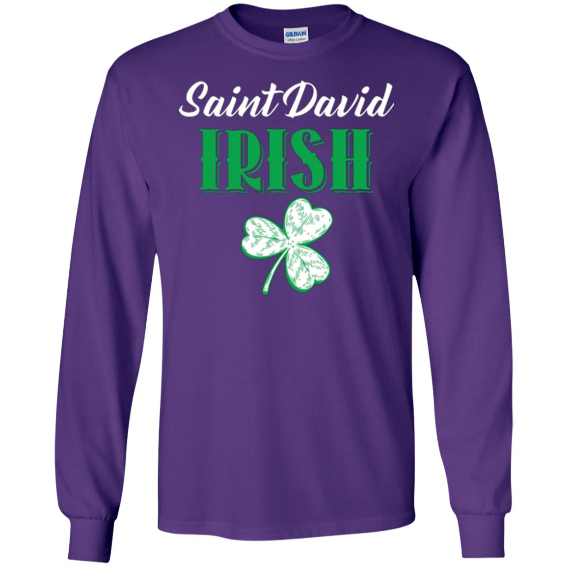 Saint Patrick's Day T-shirt Saint David Irish Purple