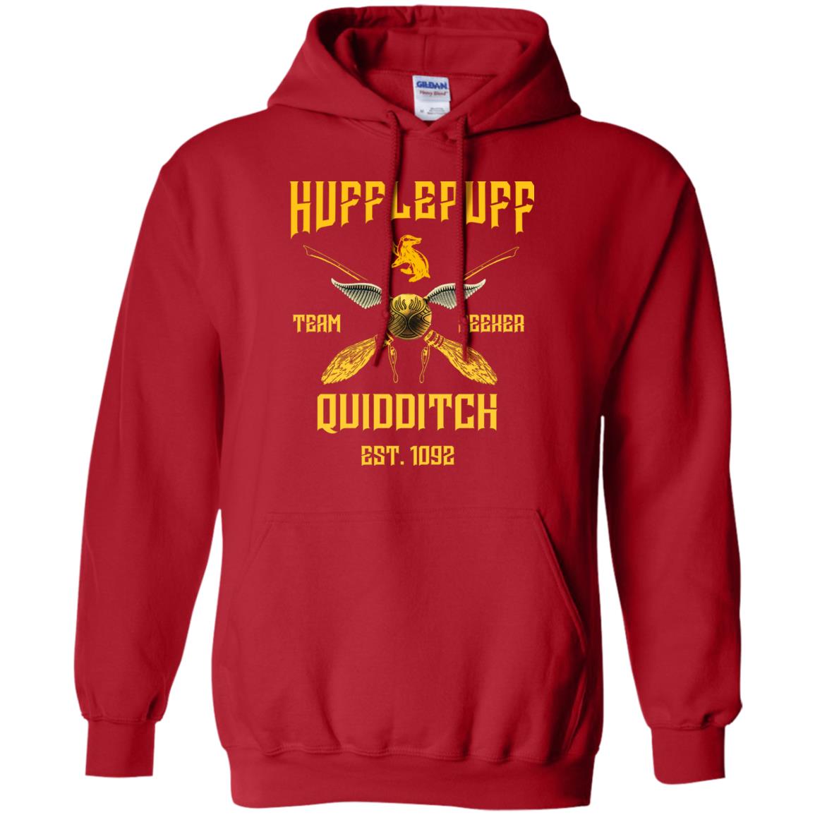 Hufflepuff Quidditch Team Seeker Est 1092 Harry Potter Shirt Red
