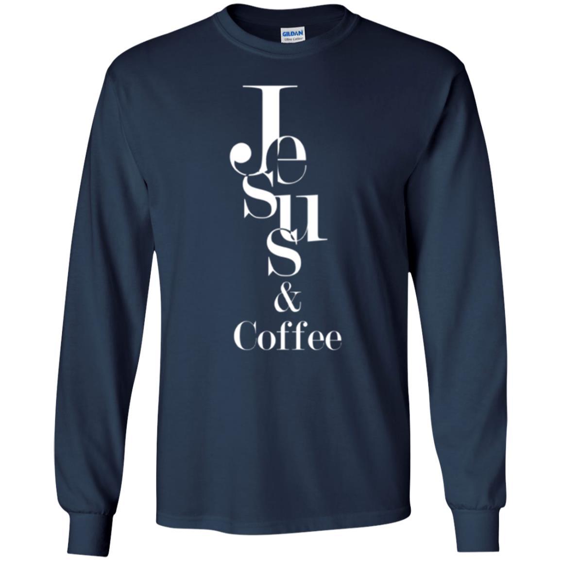 Merry Christas T-shirt Jesus And Coffee Navy