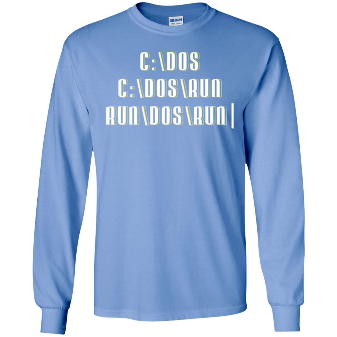 Programmer T-shirt Run Dos Run Carolina Blue