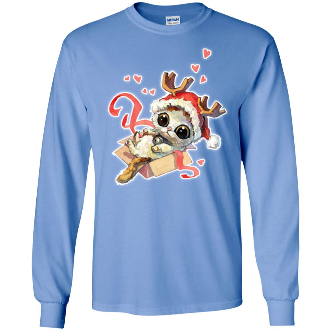Cat Lover T-shirt Merry Christmas Carolina Blue