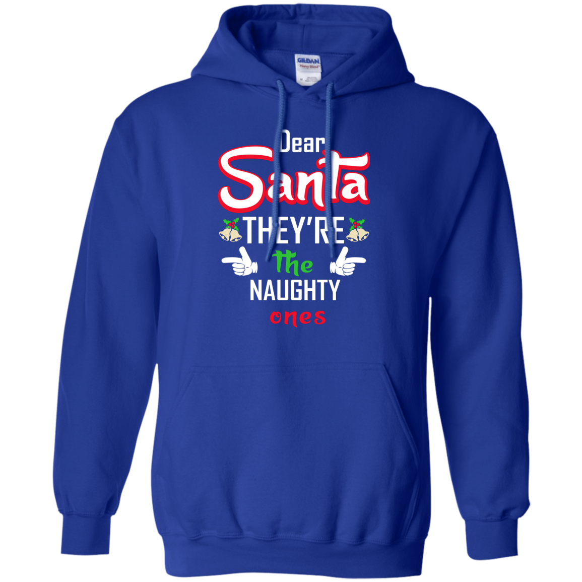 Christmas T-Shirt Dear Santa They're The Naughty Ones Royal